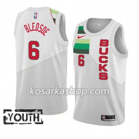 Dres Milwaukee Bucks Eric Bledsoe 6 Nike 2018-19 Bijela Swingman - Dječji